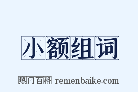 小额组词是什么意思的图片